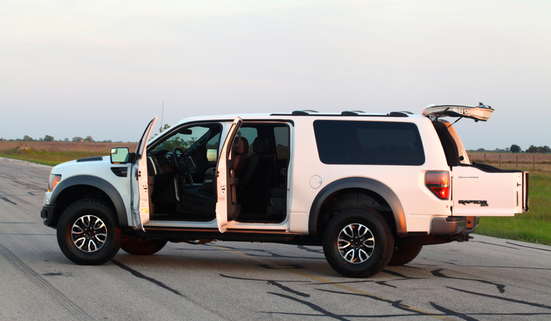 Illustration for article titled Hennessey's Velociraptor SUV Is The Truck For An Offroad Family Madman